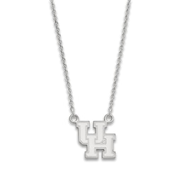 University of Houston Small Pendant Necklace Sterling Silver 18&quot;