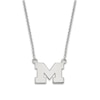 Thumbnail Image 1 of University of Michigan Small Pendant Necklace Sterling Silver 18&quot;