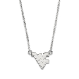 West Virginia University Small Pendant Necklace Sterling Silver 18&quot;