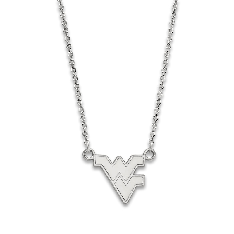 West Virginia University Pendant Necklace Sterling Silver 18