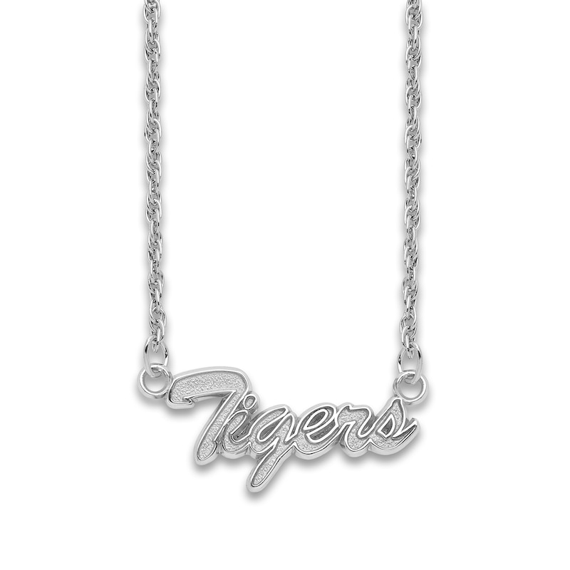 Clemson University Tigers Script Necklace Sterling Silver 18"