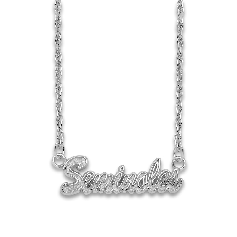 Florida State Script Necklace Sterling Silver 18"