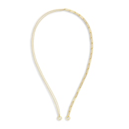 Semi-Solid Paperclip/Curb Split Chain Necklace 14K Yellow Gold 20&quot; 1.5mm