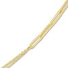 Thumbnail Image 1 of Semi-Solid Paperclip/Curb Split Chain Necklace 14K Yellow Gold 20" 1.5mm