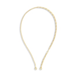 Semi-Solid Paperclip Split Chain Necklace 14K Yellow Gold 20&quot; 3.8mm