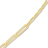 Thumbnail Image 1 of Semi-Solid Paperclip Split Chain Necklace 14K Yellow Gold 20" 3.8mm