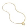 Thumbnail Image 3 of Semi-Solid Paperclip Split Chain Necklace 14K Yellow Gold 20" 3.8mm