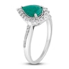 Thumbnail Image 2 of Natural Emerald Engagement Ring 1/3 ct tw 14K White Gold