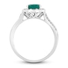 Thumbnail Image 3 of Natural Emerald Engagement Ring 1/3 ct tw 14K White Gold