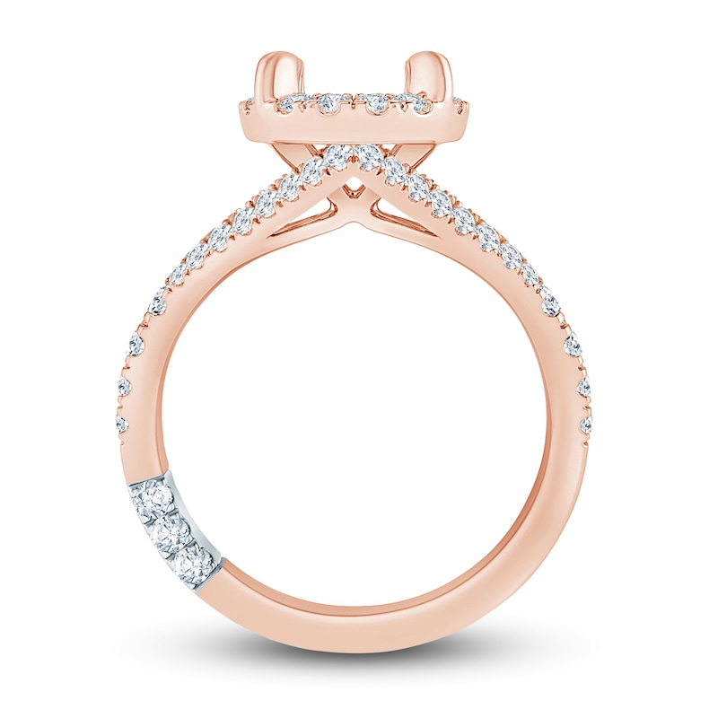 Main Image 2 of Pnina Tornai Lab-Created Diamond Engagement Ring Setting 5/8 ct tw Round 14K Rose Gold