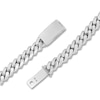 Thumbnail Image 4 of Men's Diamond Cuban Link Chain 19 ct tw Round Necklace 10K White Gold 22&quot;