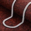 Thumbnail Image 7 of Men's Diamond Cuban Link Chain 26-3/4 ct tw Round Necklace 10K Yellow Gold 22&quot;