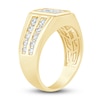 Thumbnail Image 2 of Men's Diamond Wedding Band 2 ct tw Princess/Round 14K Yellow Gold