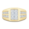 Thumbnail Image 3 of Men's Diamond Wedding Band 2 ct tw Princess/Round 14K Yellow Gold