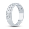 Thumbnail Image 2 of Men's Woven Diamond Wedding Band 1/2 ct tw Round 14K White Gold