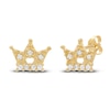 Thumbnail Image 0 of Children's Diamond Crown Stud Earrings 1/15 ct tw Round 14K Yellow Gold