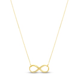 Adjustable Infinity Necklace 14K Yellow Gold 16&quot;