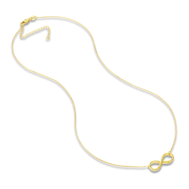 Main Image 2 of Adjustable Infinity Necklace 14K Yellow Gold 16&quot;