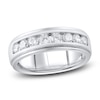 Thumbnail Image 0 of Men's Lab-Created Diamond Anniversary Ring 1 ct tw Round 14K White Gold