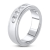 Thumbnail Image 1 of Men's Lab-Created Diamond Anniversary Ring 1 ct tw Round 14K White Gold