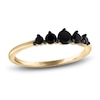 Thumbnail Image 0 of Black Diamond 5-Stone Ring 1/2 ct tw Round 14K Yellow Gold