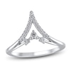 Thumbnail Image 1 of Diamond Chevron Ring 1/5 ct tw Round 14K White Gold