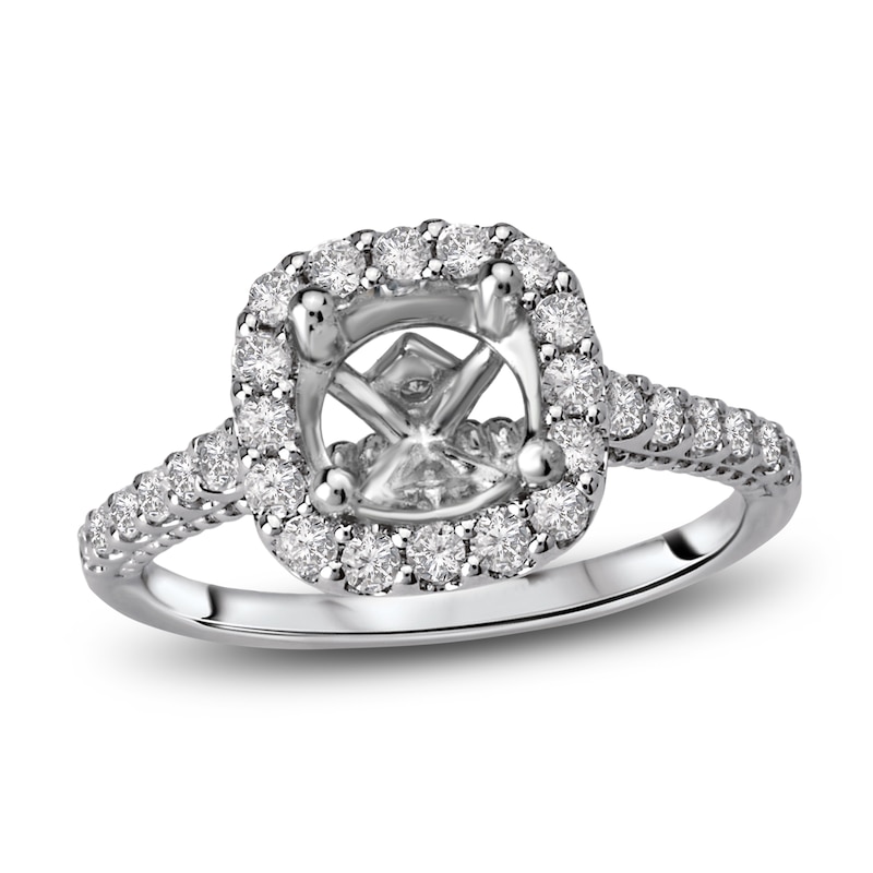 Main Image 1 of Diamond Engagement Ring Setting 1/2 ct tw Round 14K White Gold