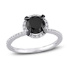 Thumbnail Image 1 of Black & White Diamond Engagement Ring 2 ct tw Round 14K White Gold