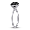 Thumbnail Image 2 of Black & White Diamond Engagement Ring 2 ct tw Round 14K White Gold