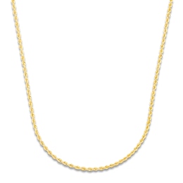 High-Polish Glitter Rope Chain 14K Yellow Gold 16&quot; 1.8mm