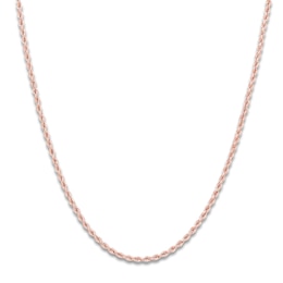 High-Polish Glitter Rope Chain 14K Rose Gold 20&quot; 1.8mm