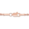 Thumbnail Image 3 of Semi-Solid Glitter Rope Chain Necklace 14K Rose Gold 16" 1.8mm