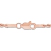 Thumbnail Image 4 of Semi-Solid Glitter Rope Chain Necklace 14K Rose Gold 18&quot; 1.8mm