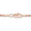 Thumbnail Image 3 of Semi-Solid Glitter Rope Chain Necklace 14K Rose Gold 22" 1.8mm