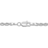 Thumbnail Image 2 of Semi-Solid Glitter Rope Chain Necklace 14K White Gold 18&quot; 1.8mm