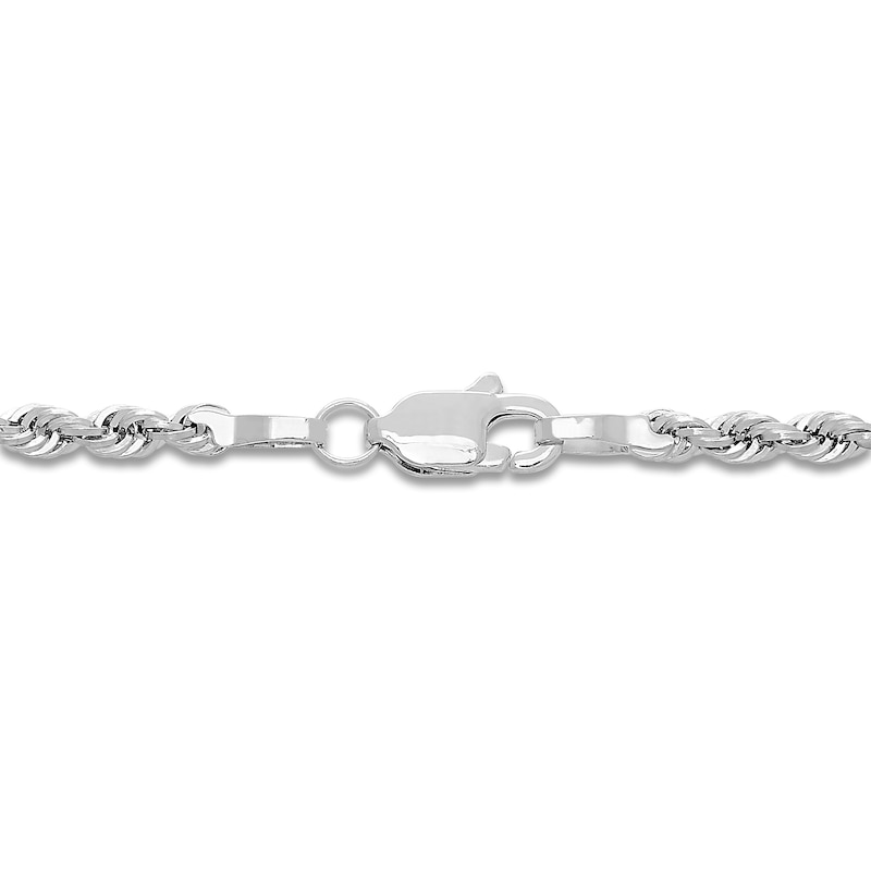 Main Image 2 of Semi-Solid Glitter Rope Chain Necklace 14K White Gold 18&quot; 1.8mm