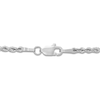 Thumbnail Image 2 of Semi-Solid Glitter Rope Chain Necklace 14K White Gold 18&quot; 2mm