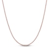 Thumbnail Image 1 of Semi-Solid Glitter Rope Chain Necklace 14K Rose Gold 30&quot; 2.4mm