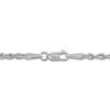 Thumbnail Image 2 of Semi-Solid Glitter Rope Chain Necklace 14K White Gold 30&quot; 2.4mm