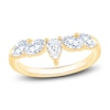 Thumbnail Image 1 of Lab-Created Marquise and Pear Diamond Anniversary Ring 1 ct tw 14K Yellow Gold