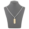 Thumbnail Image 4 of Men's Diamond Dog Tag Necklace 1/10 ct tw Stainless Steel & Yellow Ion Plating 24&quot;