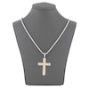 Thumbnail Image 2 of Men's Diamond Cross Necklace 1 ct tw Stainless Steel & Yellow Ion Plating 24"