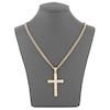 Thumbnail Image 4 of Men's Diamond Cross Necklace 1/20 ct tw Yellow Ion-Plated Stainless Steel 24&quot;