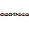 Thumbnail Image 3 of Men's Satin-Finish Link Necklace Brown & Black Ion-Plated Stainless Steel 24&quot;