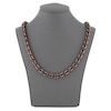 Thumbnail Image 5 of Men's Satin-Finish Link Necklace Brown & Black Ion-Plated Stainless Steel 24&quot;