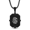 Thumbnail Image 1 of Men's Black Diamond Eagle Necklace 3/4 ct tw Black Ion-Plated Stainless Steel 24&quot;