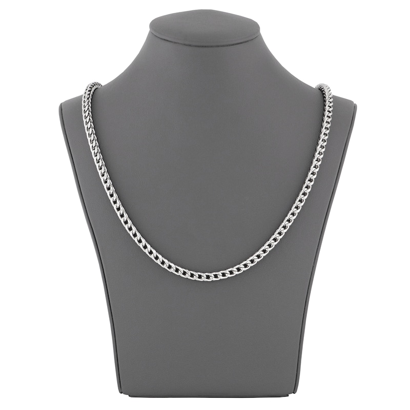 Main Image 5 of Franco Chain Necklace 4mm Stainless Steel 24&quot;