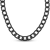 Thumbnail Image 1 of Men's Black Diamond Link Necklace 4 ct tw Black Ion-Plated Stainless Steel 20&quot;