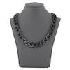 Thumbnail Image 5 of Men's Black Diamond Link Necklace 4 ct tw Black Ion-Plated Stainless Steel 20&quot;