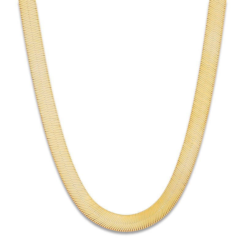 Main Image 1 of Herringbone Chain Necklace 5.53mm 10K Yellow Gold 18&quot;